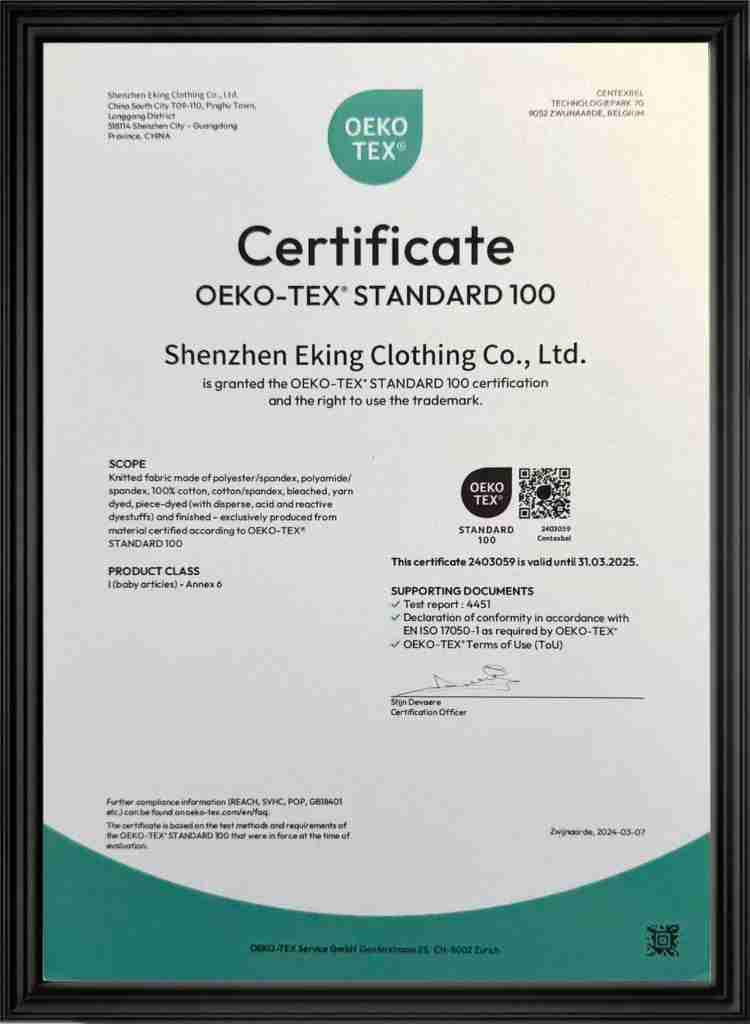 ISO 9001 quality management standard for apparel manufacturing