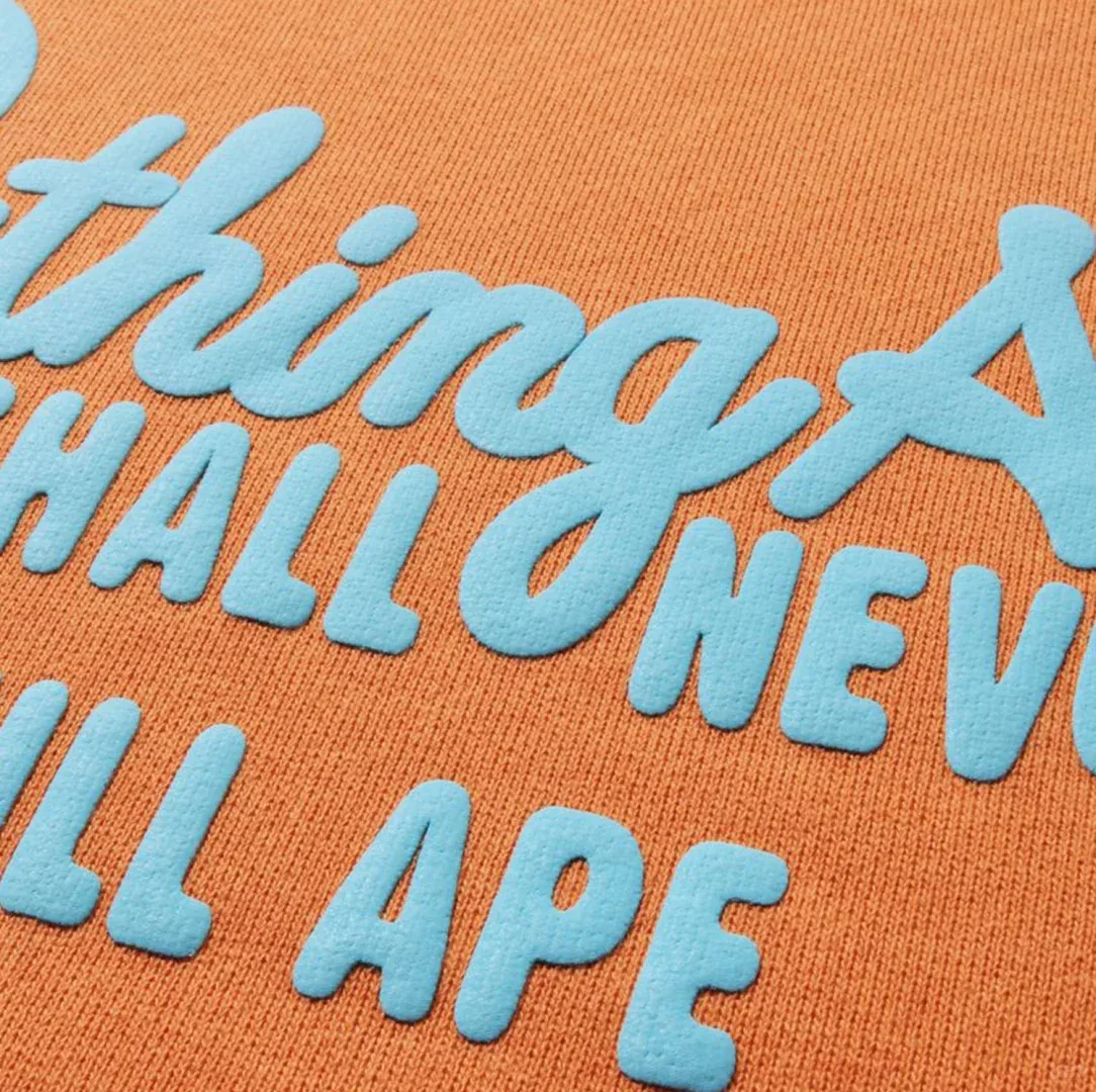 puff print texture for custom hoodie graphics
