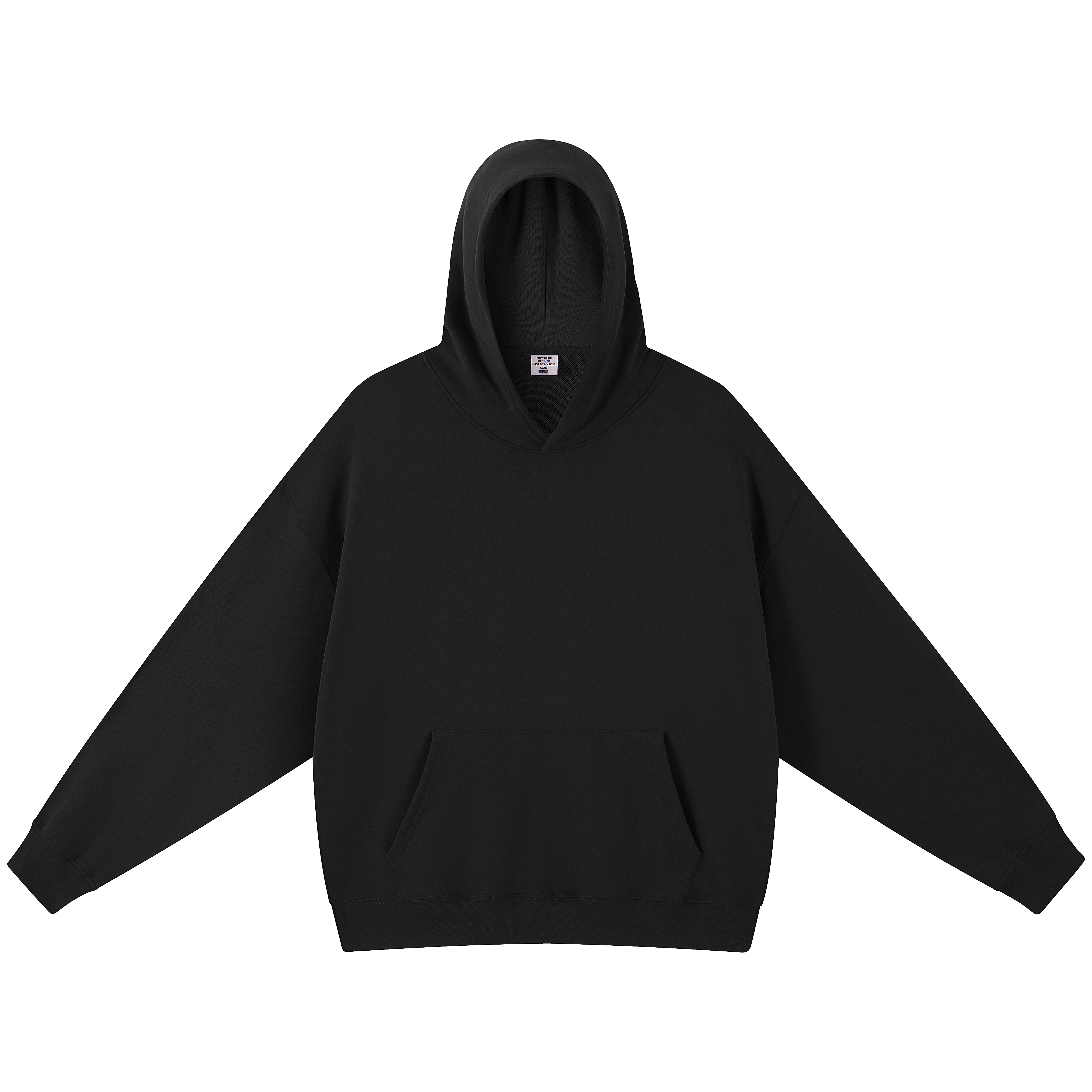 Black French Terry oversized ready stock hoodie