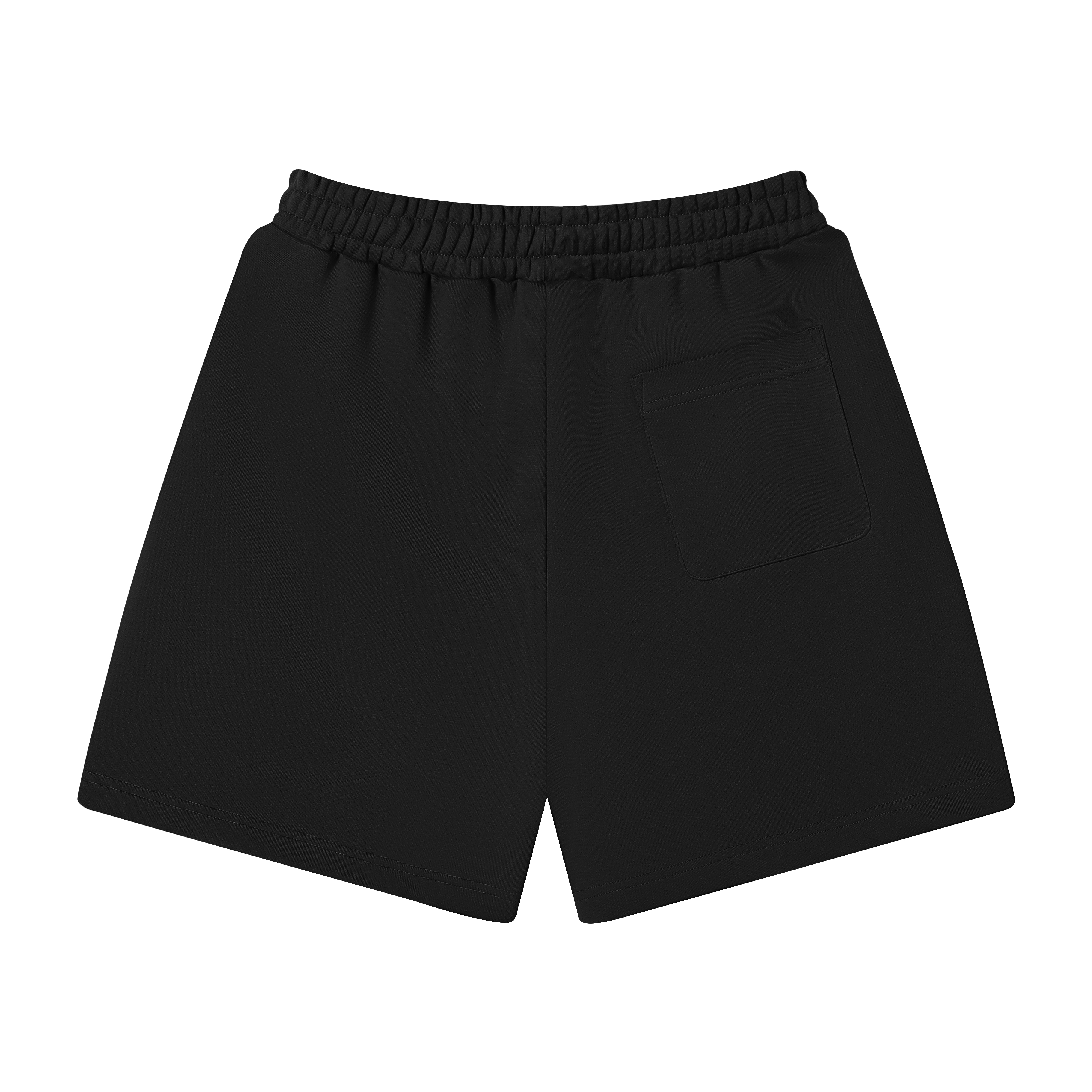 Black French Terry oversized ready stock shorts