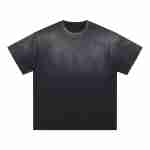 X-17 275 GSM Gradient Spray-Washed Oversized T-Shirt in Black
