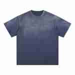 X-17 275 GSM Gradient Spray-Washed Oversized T-Shirt in Grey Blue
