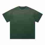 X-17 275 GSM Gradient Spray-Washed Oversized T-Shirt in Deep Green