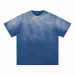 X-17 275 GSM Gradient Spray-Washed Oversized T-Shirt in Denim Blue