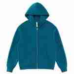 350 GSM Fleece-Lined Oversized Zip Hoodie in Green