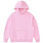 430 GSM French Terry Oversized Pullover Hoodie in Pink