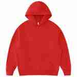 430 GSM French Terry Oversized Pullover Hoodie in Red