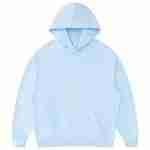 430 GSM French Terry Oversized Pullover Hoodie in Sky Blue