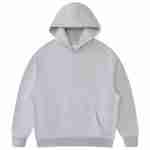 430 GSM French Terry Oversized Pullover Hoodie in Heather Grey