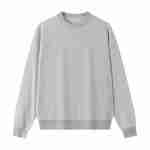 420 GSM French Terry Oversized Crewneck Sweatshirt in Crewneck White Gray