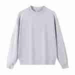 420 GSM French Terry Oversized Crewneck Sweatshirt in Crewneck Gray White