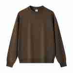 420 GSM French Terry Oversized Crewneck Sweatshirt in Crewneck Coffee Brown