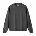 420 GSM French Terry Oversized Crewneck Sweatshirt in Crewneck Dark Gray