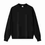 420 GSM French Terry Oversized Crewneck Sweatshirt in Crewneck Black