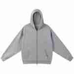 420 GSM French Terry Oversized Crewneck Sweatshirt in Zip Hoodie Heather Gray