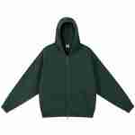 420 GSM French Terry Oversized Crewneck Sweatshirt in Zip Hoodie Dark Green