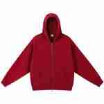 420 GSM French Terry Oversized Crewneck Sweatshirt in Zip Hoodie Burgundy