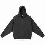 420 GSM French Terry Oversized Crewneck Sweatshirt in Zip Hoodie Dark Gray